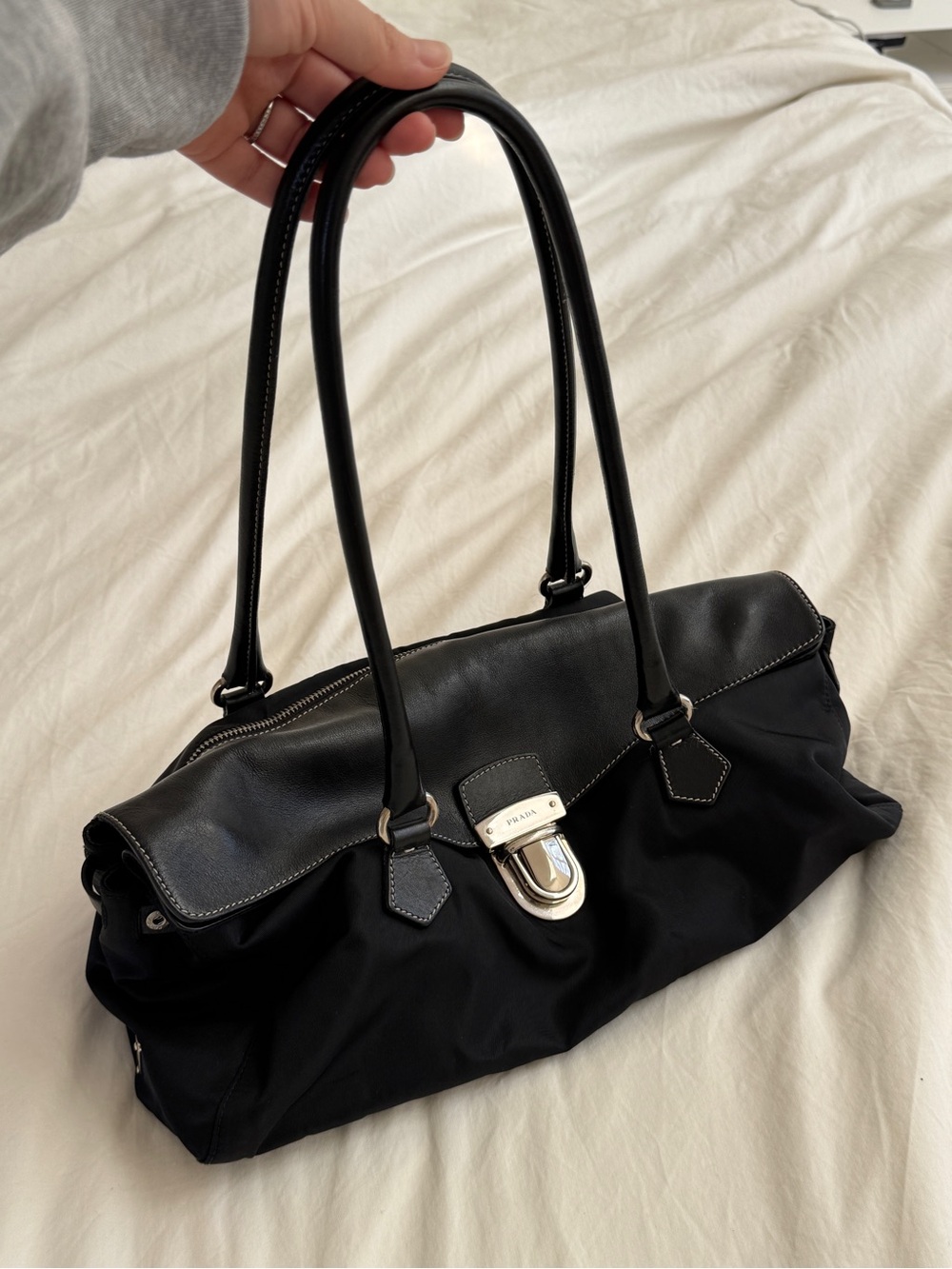 Vintage Prada Shoulder Bag in black